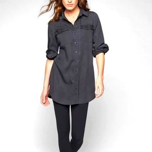 Athleta Tencel Town Button Front Dress